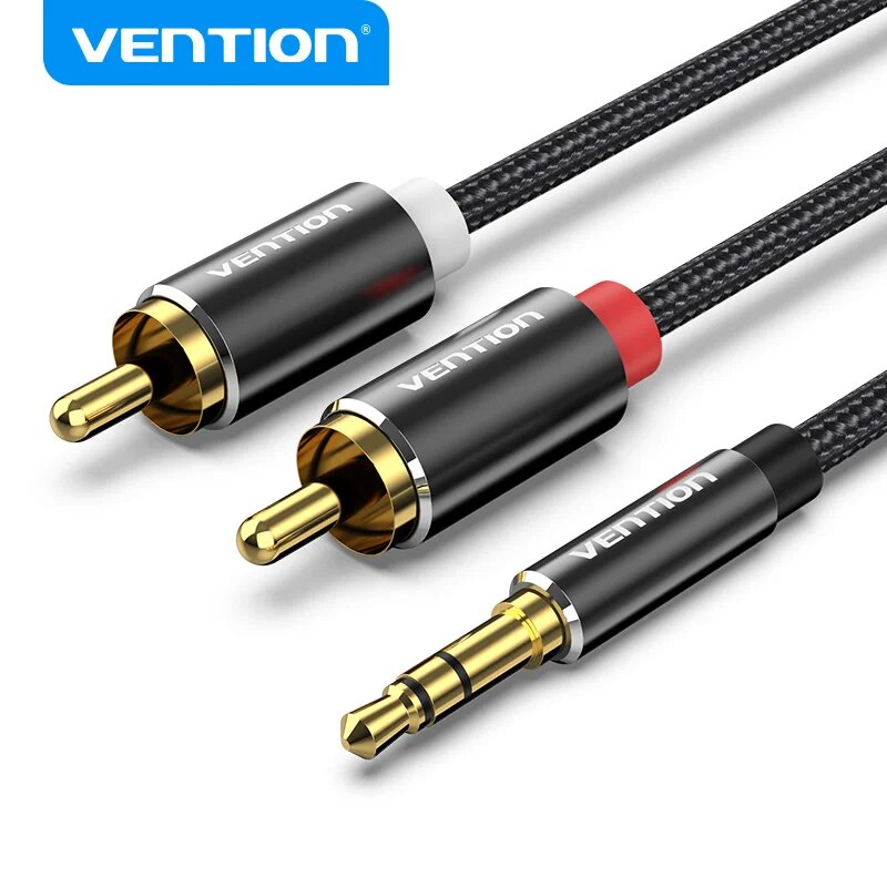 Home Cinema Tv - Vention สาย RCA 3.5 มม.ถึง 2RCA