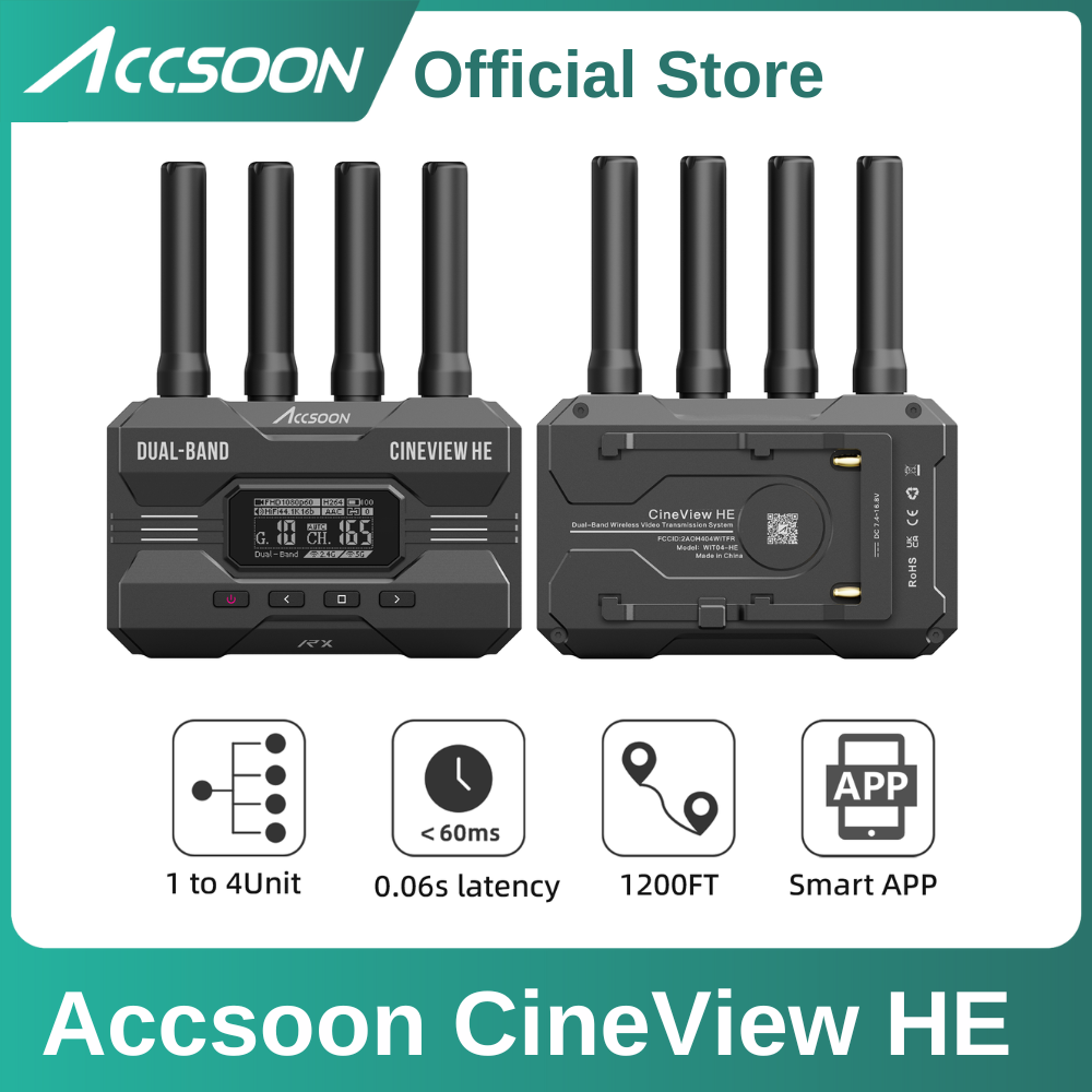 Home Cinema Wireless - HDMI accsoon cineview HE ตัวรับสัญญาณกล้องวีดีโอไร้สาย2.4/5G Hz