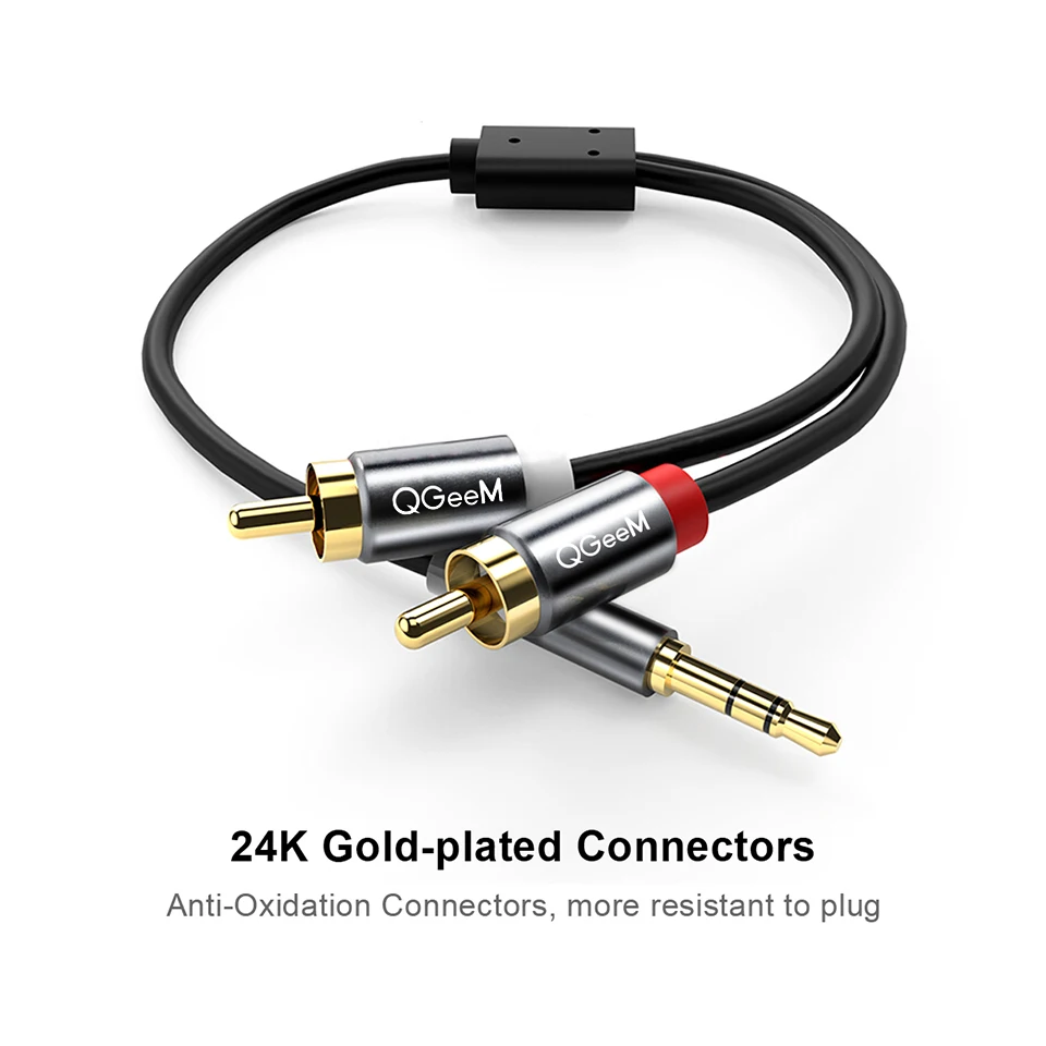 สายเคเบิล QGeeM RCA 2RCA ถึง 3 - Home Cinema Tv บทวิจารณ์และราคา
