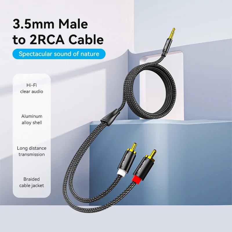 Vention สาย RCA 3.5 มม.ถึง 2RC - Home Cinema Tv บทวิจารณ์และราคา