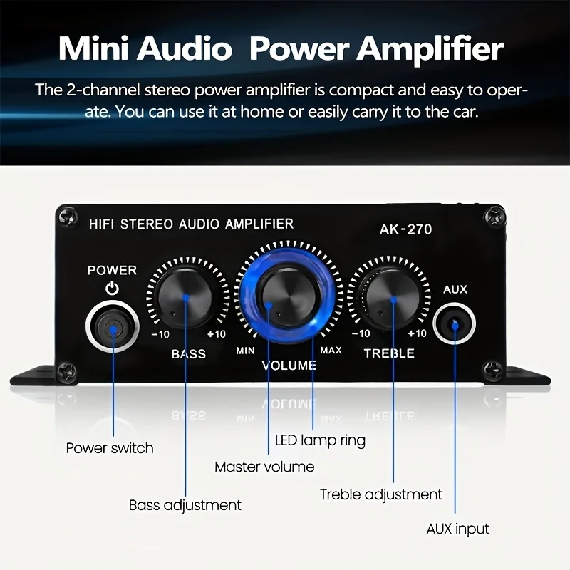 AK-270 400W มินิเพาเวอร์แอมป์  - Audio Home Cinema บทวิจารณ์และราคา